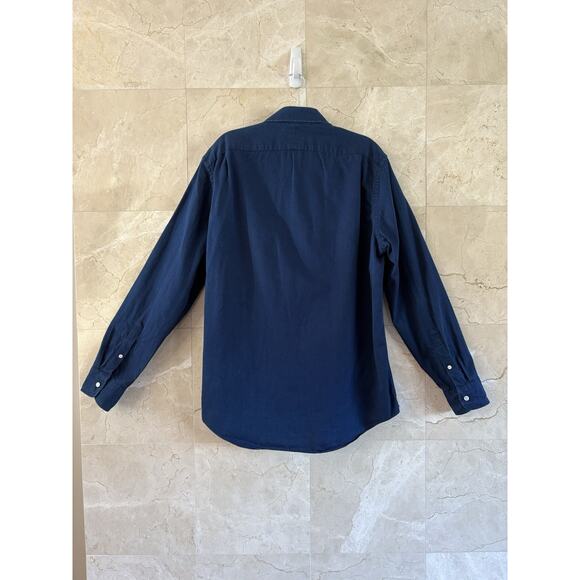 Albiate 1830 x J. Crew Ludlow Shirt - Large Navy Denim, Quiet Luxury Minimalist - Picture 4 of 9